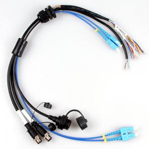 China Aerospace Waterproof Wire Harness Cable Assembly M12+USB Female+Fiber Optic supplier