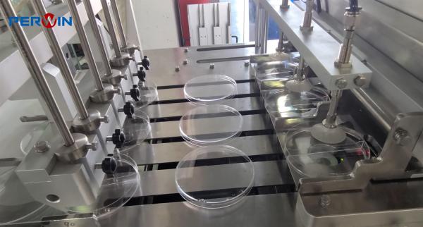 Bi-plates filling Petri Dish Filling Machine Three Phase Voltage Electric Power Source