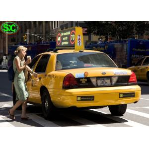 China P6mm HDのWIFI 4G制御を用いるフル カラーのタクシー車の上LEDの印の表示 supplier