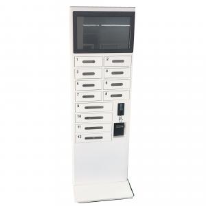 China Quick Charger Public Cell Phone Charging Stations , White Mobile Phone Charging Kiosk supplier
