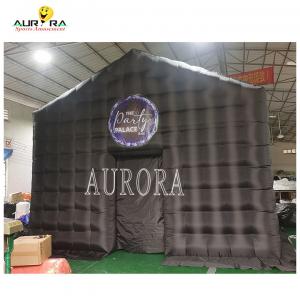 Bar Inflatable Nightclub Tent Event Black Inflatable Party Tent With LED Lighting