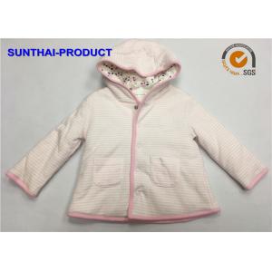 China Trendy Toddler Hooded Jacket , 100% Polyester 3 Layers Baby Girl Hooded Jacket supplier