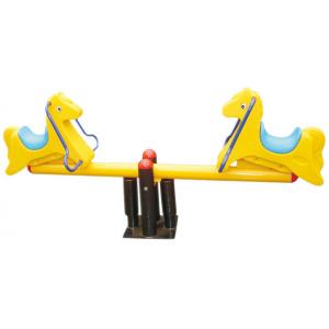 China best selling fashion LLDPE plastic horse play game kids seesaw for outdoor park supplier