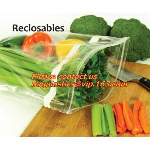 Food Vegetable Storage Bag Airtight Zip Lock Bags, Clear Zip Lock Bags Zipper Poly Bags with Rectangle Unilateral 0.03 m