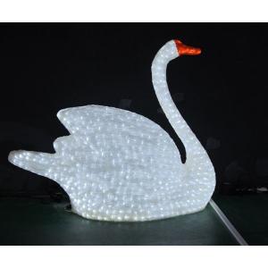 lighted swan for outdoor decoration