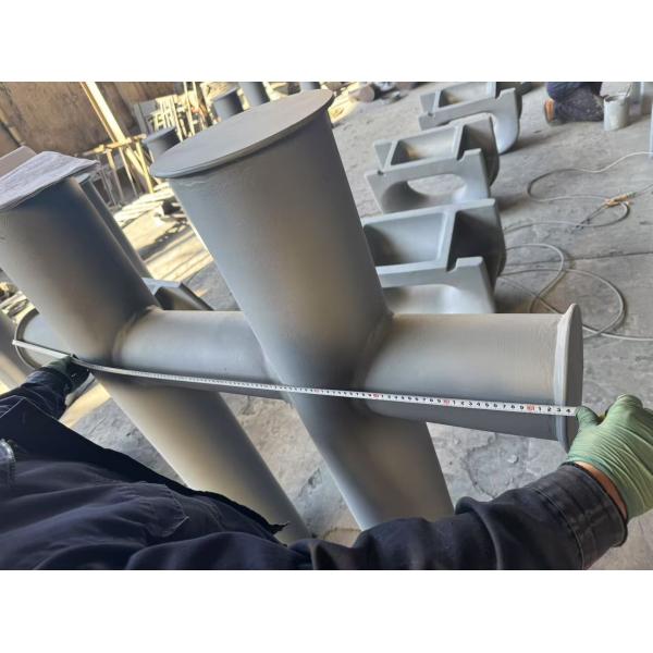 High performance Customized Cast Iron Mooring Cleats Ballards Single / Double / Cross Dock Bollards