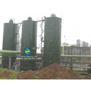 20 m³ Capacity Glass Fused Steel Tanks , Custom Covers Liquid Storage Tanks