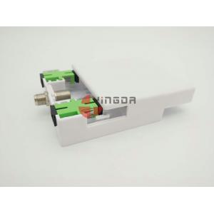 China 2 Port Socket Panel for SC Fiber Adapter Fiber Optic Terminal Box White ABS FTTH supplier