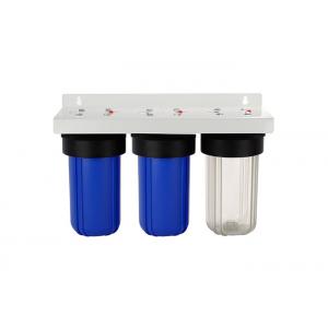 China 10'' big blue  whole house  water filter housings with  blue and clear sump 1'' port supplier