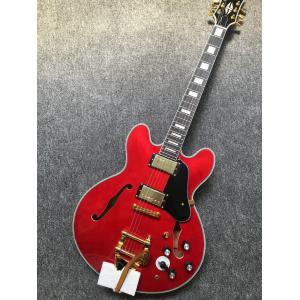 Classic Red ES 335 Jazz Guitar bigsby tremolo system ebony fingerboard electric Jazz Guitar free shipping