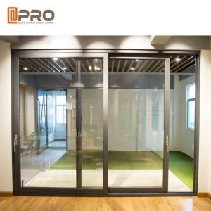 China Durable Aluminium Sliding Glass Doors Anodized Surface Finishing Sliver Color pocket slide door,room sliding door cheap supplier