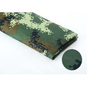 China 100% Cotton Kakhi Hunting Camo Fabric , Twill Green Blue Camouflage Fabric supplier