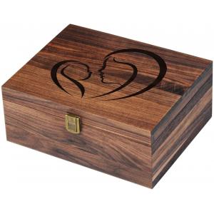 China Walnut Souvenir Wooden Packaging Box With Latch And Lid supplier