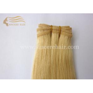 Top Quality Hair Grade 26 Inch Long Gloden Blonde #613 Remy Human Hair Weft Extensions 100 Gram For Sale