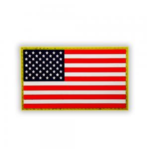 National Flag PVC Badge Patch Silicone Material For Armband Veteran Bag