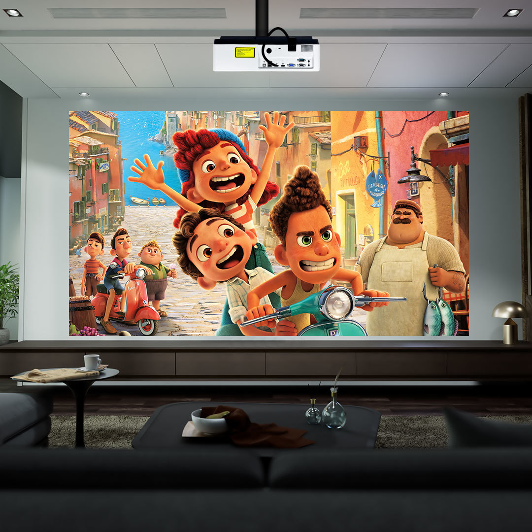 Proyector láser 4K para cine en casa HDR10 de 7200 lúmenes, multifuncional y fácil de usar