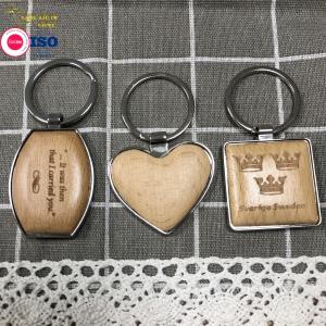 Hot Sale Wood Keychain Blank Key Chain Custom Design Printed Laser Engraved Logo Key Tag Wooden Key Ring