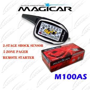 China English & Arabic version Magicar M100AS 2 way Paging car alarm with Auto Alarms Systems supplier