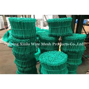 China 6 Inch Double Loop Tie Wire Anti Rust 1.0mm 16 Gauge Coloured PVC Coated Baling Tie Wire supplier