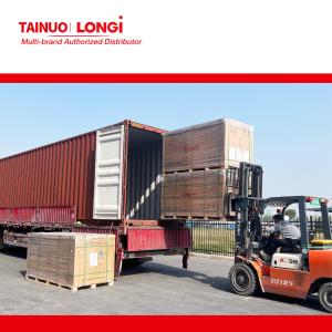 China Single Glass A Grade PV Panel Solar For Solar Plant Tech Longi Himo X6 Solar Power Panel wholesale