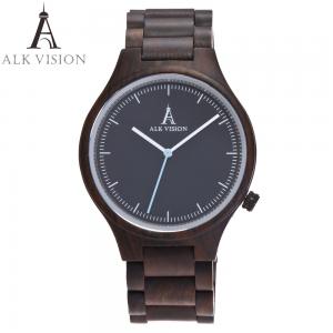 ALK Vision Mens Wood Watch Black Women Watches Couples Clock Real Wooden Watches Natural Wood Men Watch Top Brand Men wr