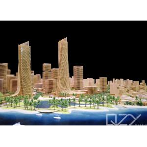 Modelo arquitectónico en miniatura de Aecom Basswood con iluminación LED para el proyecto TOD de Xiamen a escala 1:600 y ciclo de producción de 12 días