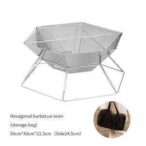 Hexagonal Charcoal Barrel BBQ Grill With Overheating Protection And Customized Request