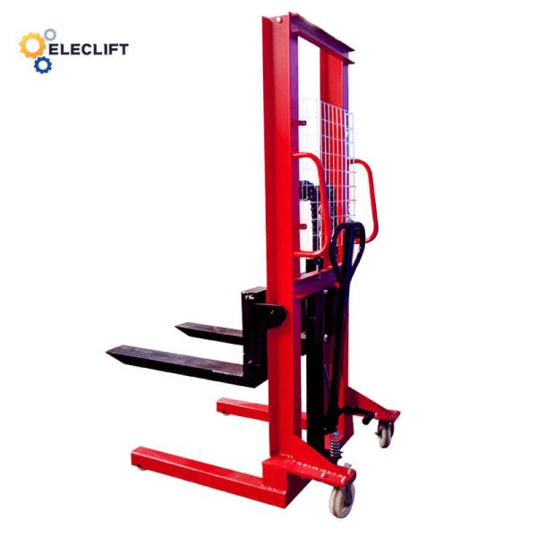 Apilador manual modificado para requisitos particulares 1000kg de la plataforma del color con las ruedas del poliuretano