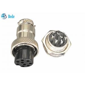 China Gx16 Aviation Connectors 9 Pins Male And Female Sets Aircraft Cable Connectors Silver Plated supplier