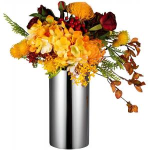 China Custom Various Specifications Stainless Steel Metal Round Cylindrical Home Decor Floor Vases supplier