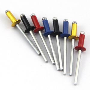 China Colored And Sliver Open Type Domed Head Aluminium Blind Pop Rivets DIN7337 supplier