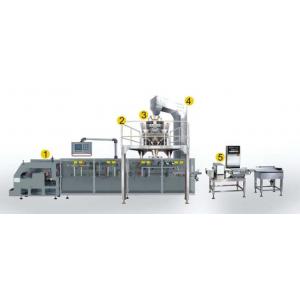 Doypack Pouch Automatic Bag Packing Machine 4 sides Sealing Weight 2000KG