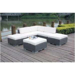 6-piece  L shape rattan wicker outdoor furniture modular sofa commercial furniture-YS5755