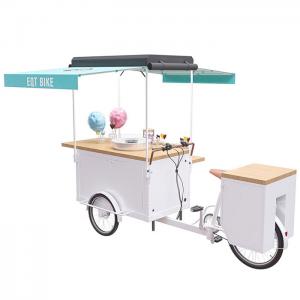 China Durable Mobile Snack Cart Wear Resistant Pure Steel Body CE Certificate supplier