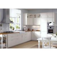 China Wood Grain Melamine Board Kitchen Cabinet / Home Modern Wooden Kitchen Cupboards on sale
