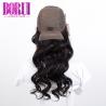 Custom Unprocessed Cuticle Aligned Virgin Hair , Transparent Loose Wave Lace Wig