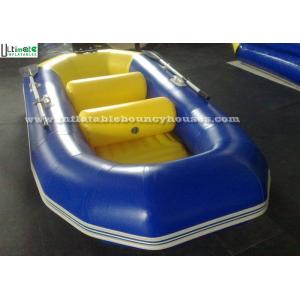 Water Adventure Race Inflatable Rafts Inflatable Fishing Boats Yellow / Blue
