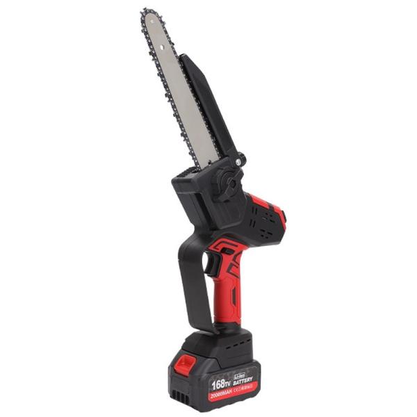 Motosierra portátil de 8 pulgadas con 2 paquetes de baterías de 2000 mAh Mini motosierra para árbol de corte de madera