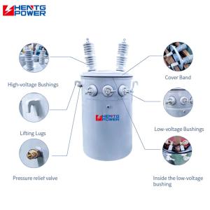 China 10Kvaから167Kva 単相ポールマウントトランスフォーマー 60Hz 最適化設計 OEM wholesale