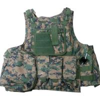 China Protective Military Combat Vest With Three / Four Pouches And Chest Protector on sale