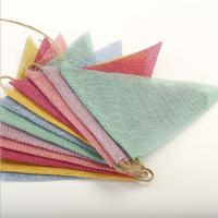 China Classic Linen Burlap Bunting Flags Party Decoration Items Colorful on sale