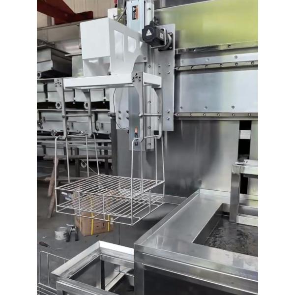 Single Arm Manipulator Conveying Cleaning Machine Set Up Bubbling Mechanism