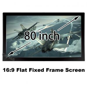 High Definition 80Inch Flat Frame Screen 3D Projector View Wall Mount Screens 16:9 Ratio