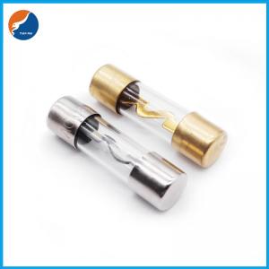 China Car Audio Stereo System Amp Gold Nickel Plated Automotive Auto Tube Glass 5AG AGU Fuse 10x38mm supplier
