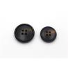 Black Brown Four Hole Button , Plastic Replacement Buttons For Coats