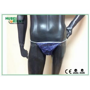 Breathable Disposable Pants / Polypropylene Male Underwear , Dark Blue / Black Color