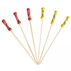 12cm Natural Bamboo Food Picks Skewers Toothpicks For Party Bar