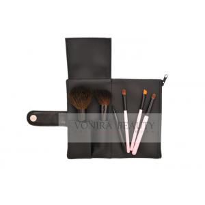6 Piece Professional Convenient Makeup Brush Collection Copper Ferrule And Makeup Bag