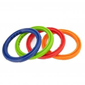 Eco - Friendly Dog Chew Toys , Portable Puller Rings For Dogs TPE Material