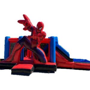 Attractive Spiderman Safe  3 In 1 Combo Bounce House Good Stitching